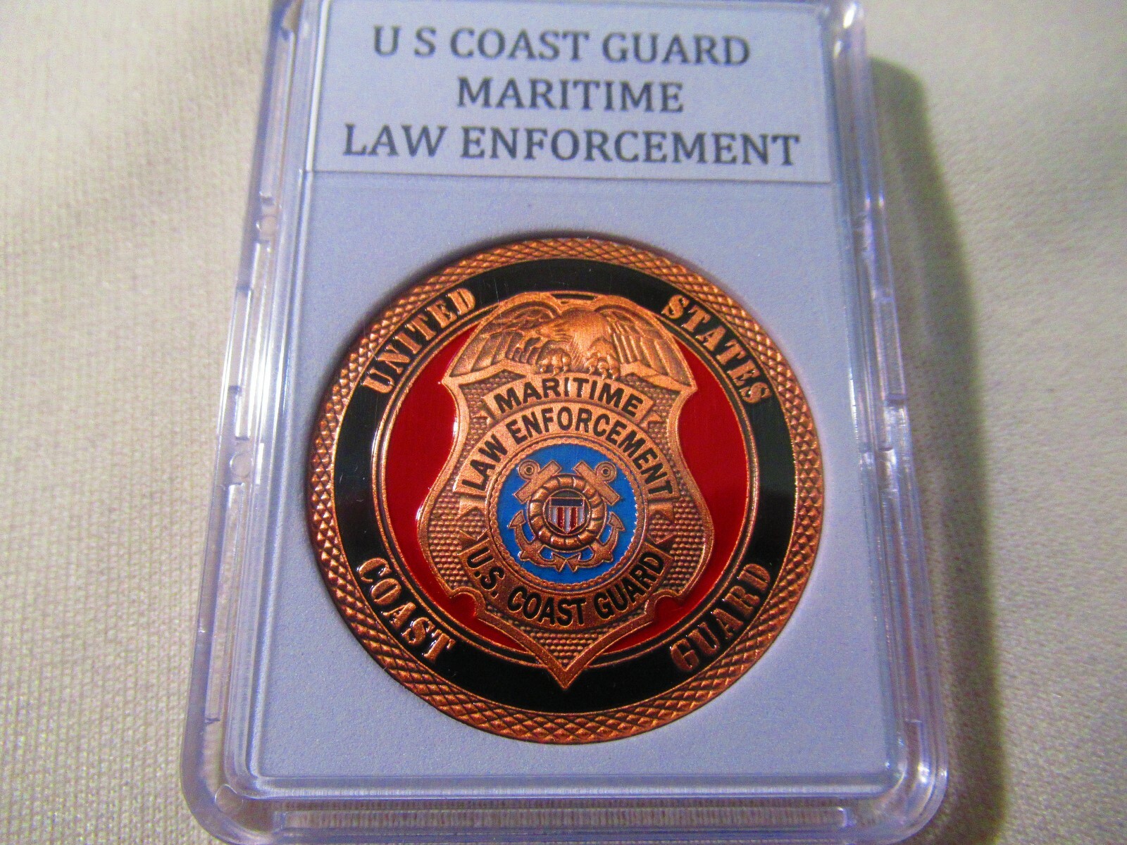 US COAST GUARD MARITIME LAW ENFORCEMENT Challenge Coin (COPPER)