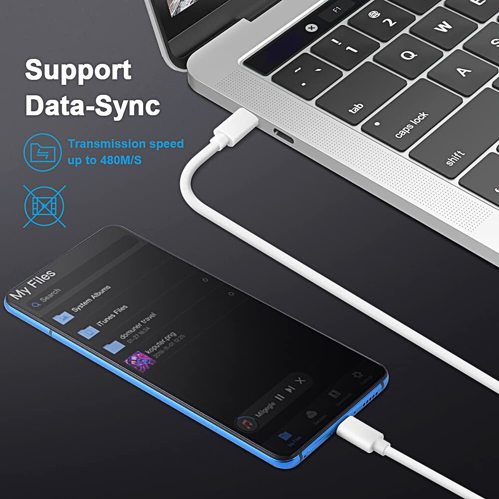 For iPhone 15 Pro Android 35W GaN Fast Charger Power Adapter USB C Data Cable