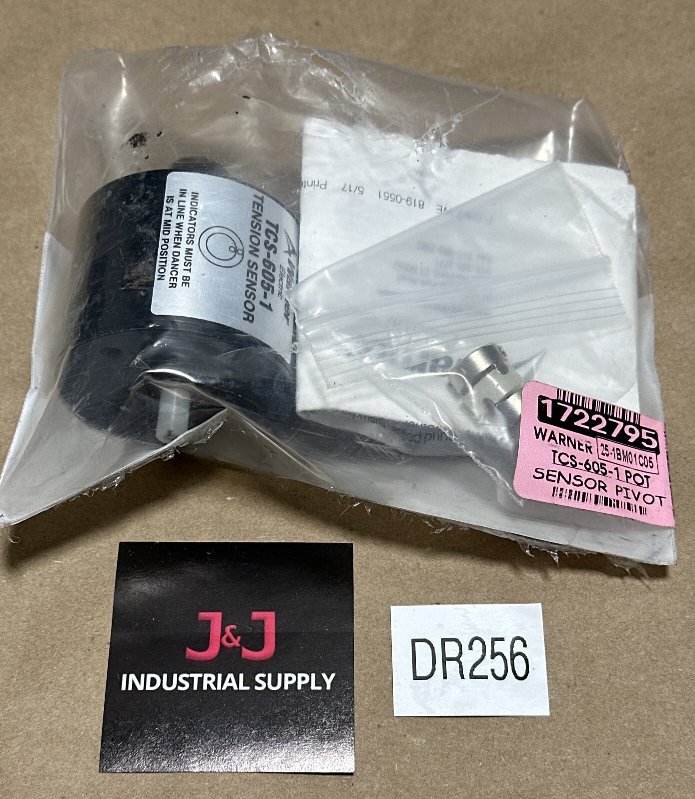 NEW NO BOX- Warner Electric TCS-605-1 Pivot Point Tension Sensor 3-Pin WARRANTY!