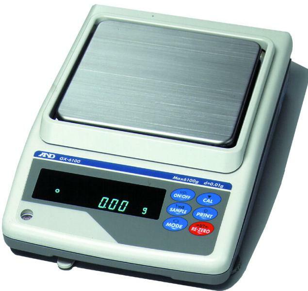 A&D GX-6100 Precision Lab Balance,Scale 6100gX0.01g,  Internal Calibration