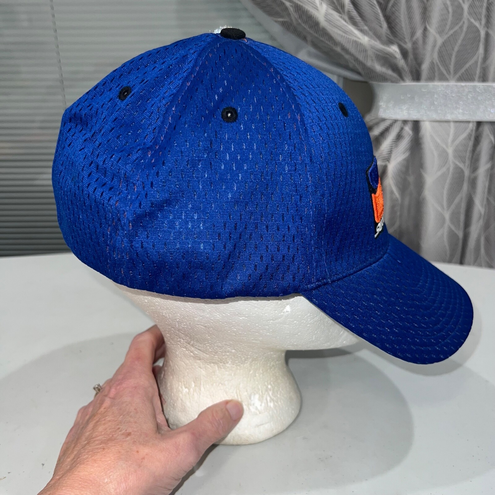 Seaworld Orlando Ocean Patrol SWOOP Hat Cap Orange Black Accents Flex Band