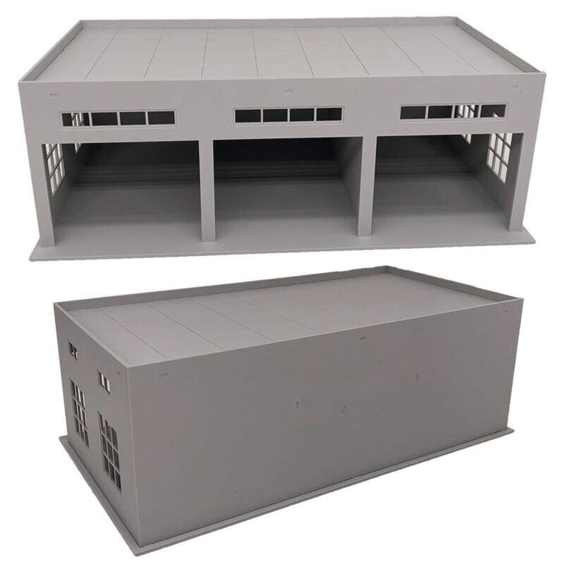 Miniatures 3-stall Large Garage 1:64 S Scale Kits Locomotive For Trucks /cars