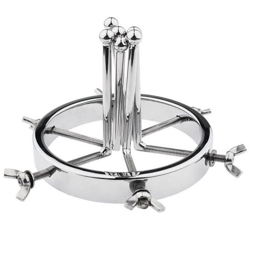 BDSM Chastity Adjustable Speculum Stainless Steel Dilator Expander Spreader Ring
