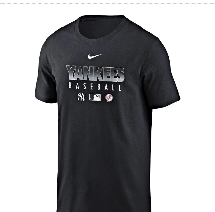 AUTHENTIC NIKE DRY MLB NEW YORK YANKEES  T SHIRT NKAX-4FA