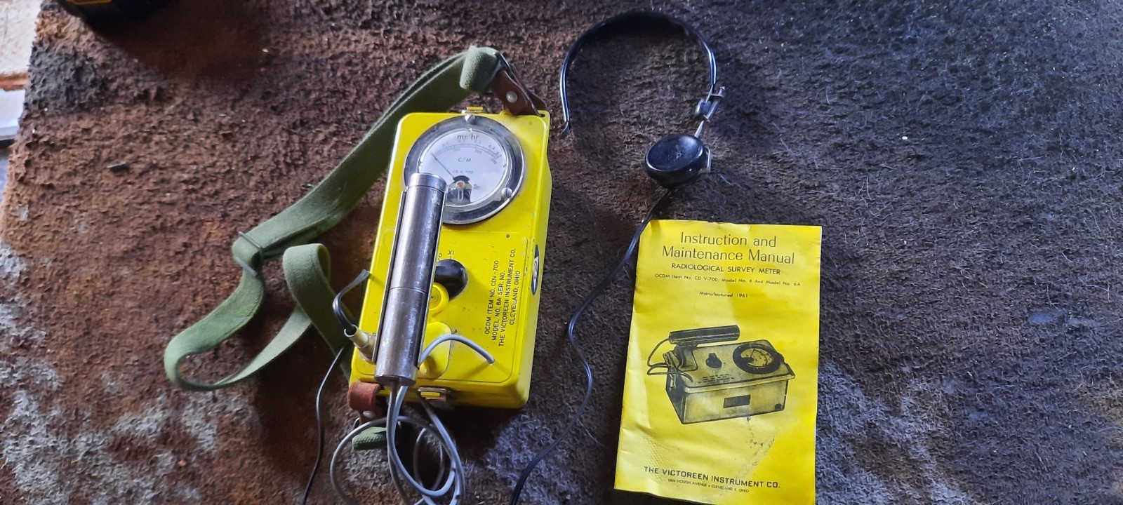 Vintage CDV-700 Radiological Survey Meter Detector No. 6