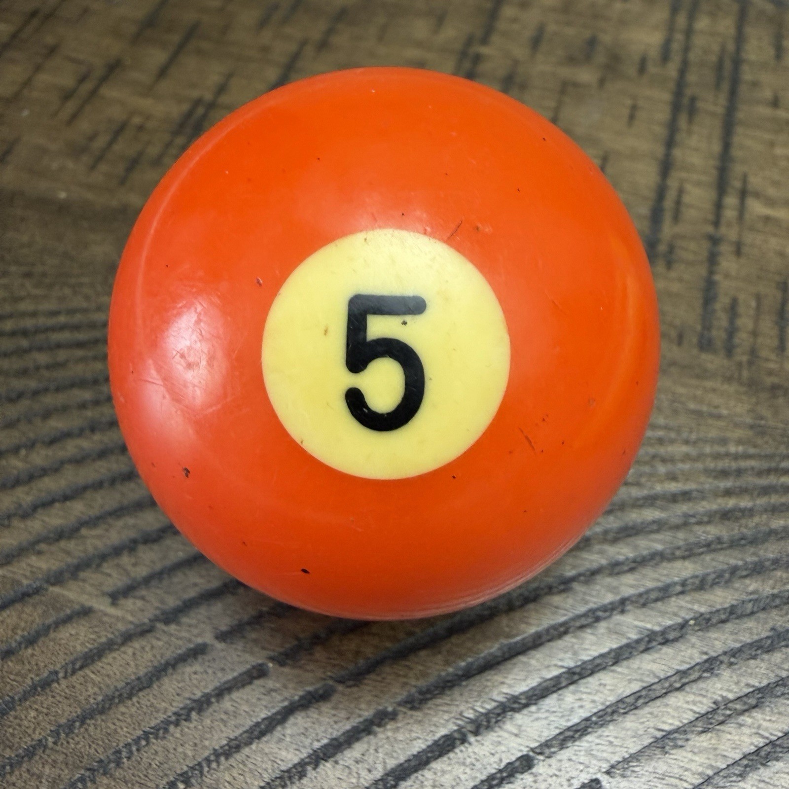 Vintage Bakelite 2 1/4" Billiard #5 Orange Pool Ball Replacement Ball