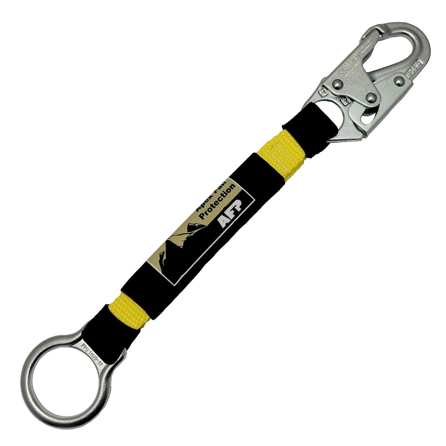 Heavy-Duty 18" D-Ring Extender Fall Protection with Snap Hook & O-Ring, OSHA Com