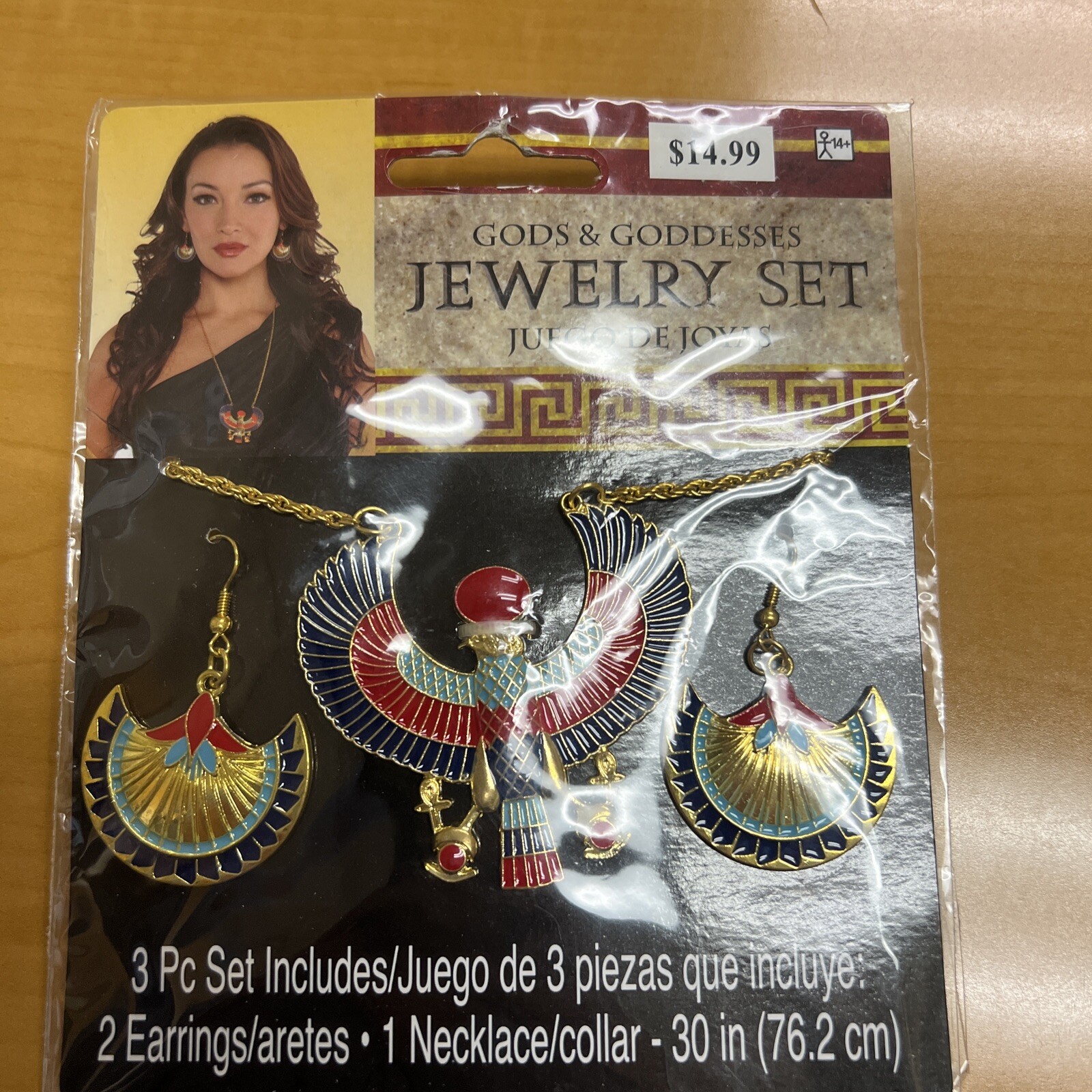 Gods & Goddesses Goddess JEWELRY SET Necklace & Earrings Costume Accessory - NEW
