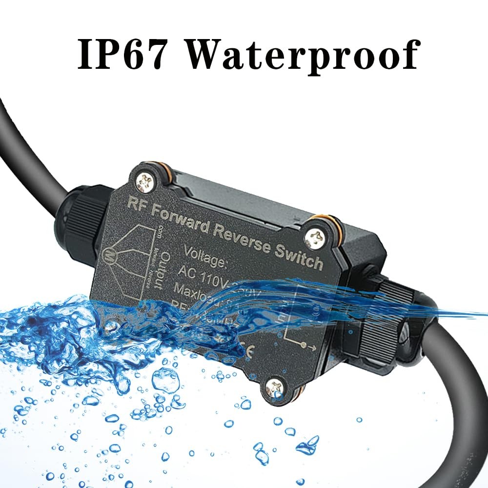 NEWNEWLIU AC110V Forward and Reverse Remote Control Switch,Waterproof Wireles...