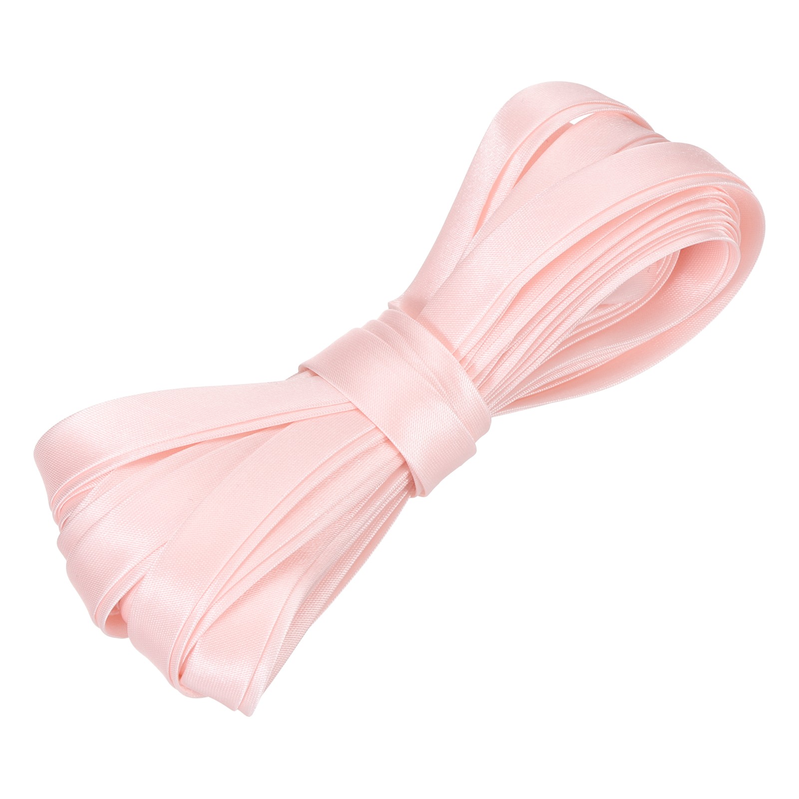 Double Fold Bias Tape 2/5 Inch x 5.5 Yards Satin Pre-fold Tape Light Pink