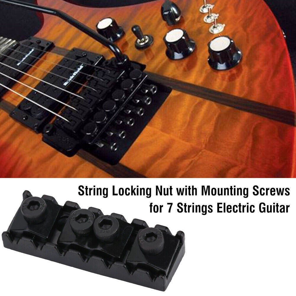 String Locking Nut with Mounting Screws for 7 Strings Electric Guitar