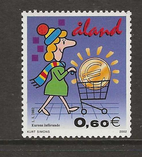 Aland Finland 2002 Introduction of Euro MNH (f199)