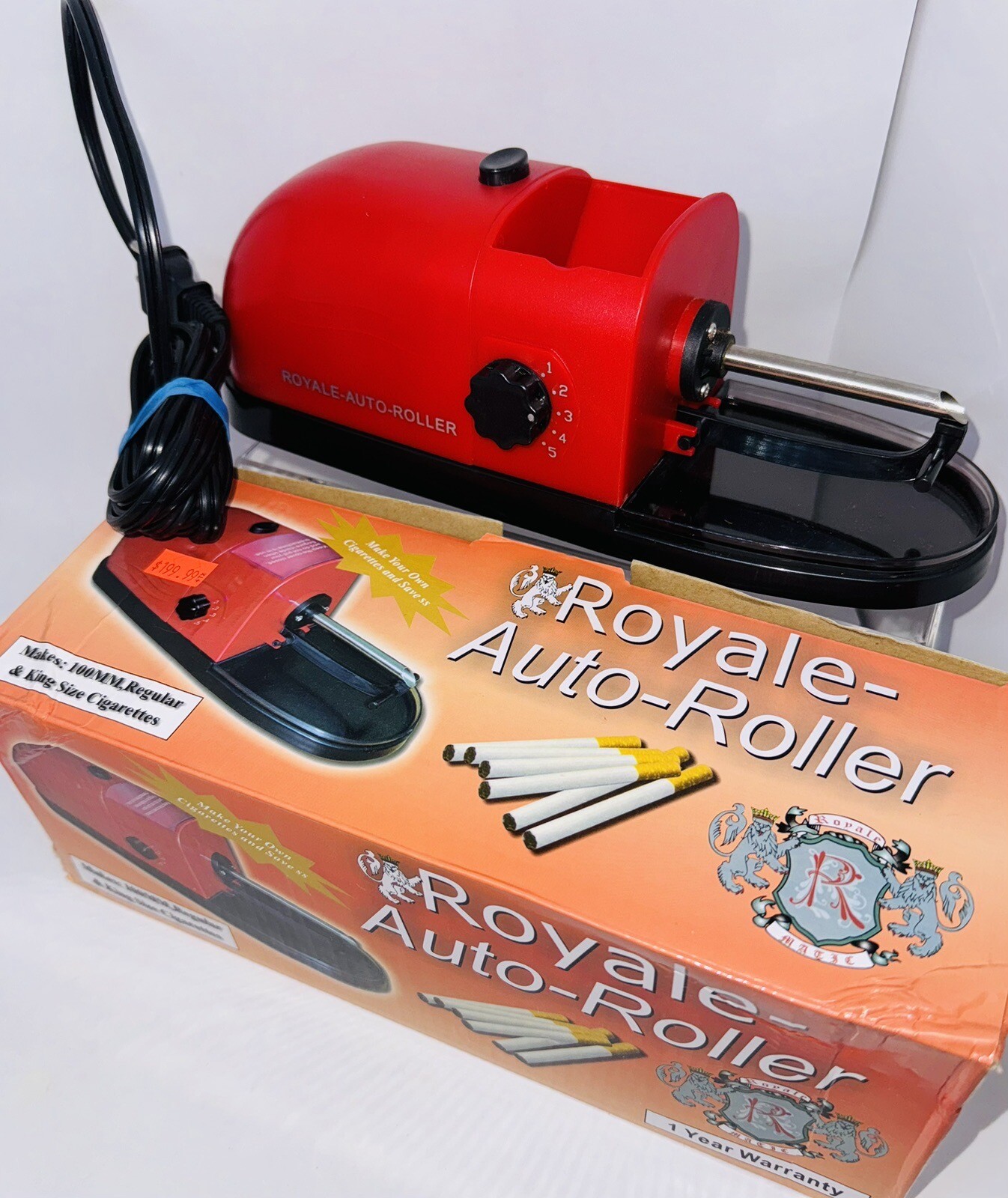 Electric Cigarette Machine Easy Rolling Filling Makes King Size & Regular Size