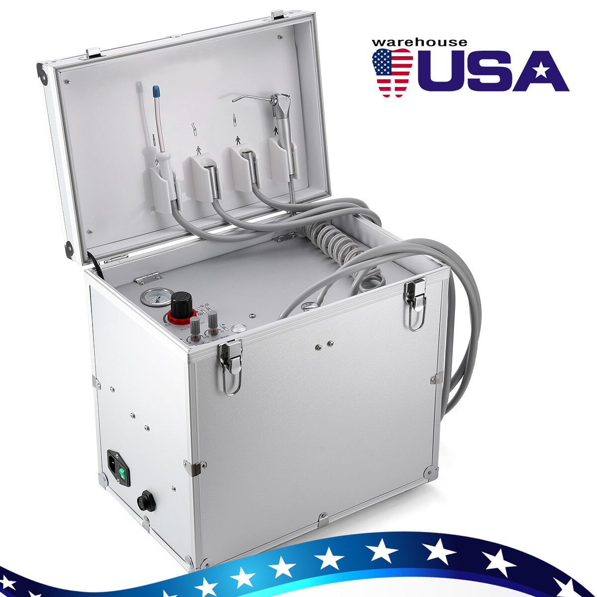 Dental Delivery Unit Syringe Suction Air Compressor / Folding Chair Turbine Unit