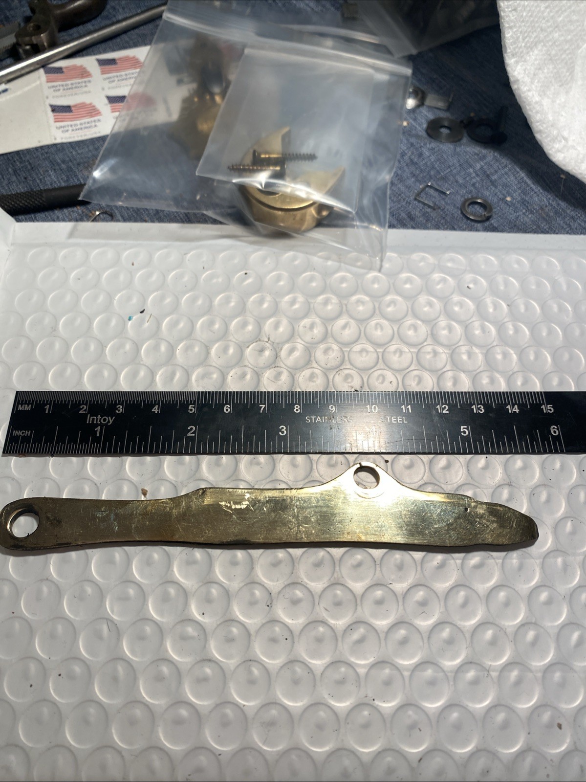 Brass Plate For Kentucky Rifle Or CVA Pistol.