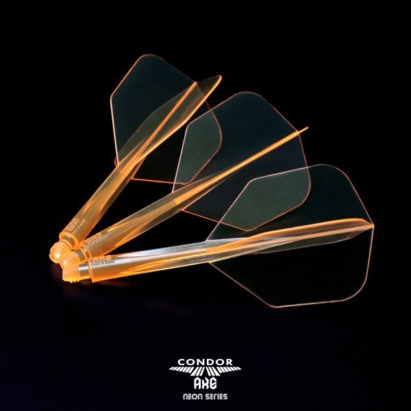 CONDOR AXE DART SHAFT/FLIGHT SMALL FLIGHT LONG SHAFT  NEON ORANGE