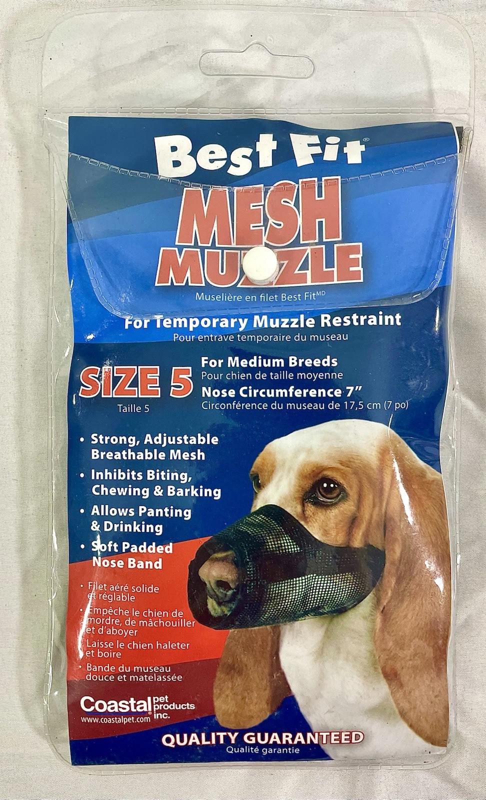 Dog Muzzle Coastal Pet Best Fit Mesh Size 5 for Medium breeds NEW