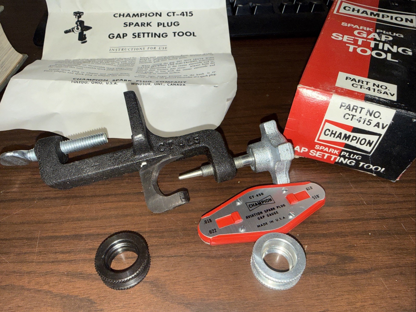 Spark Plug Gap Setting Tool Champion CT415 Lycoming Continental Rotax NOS