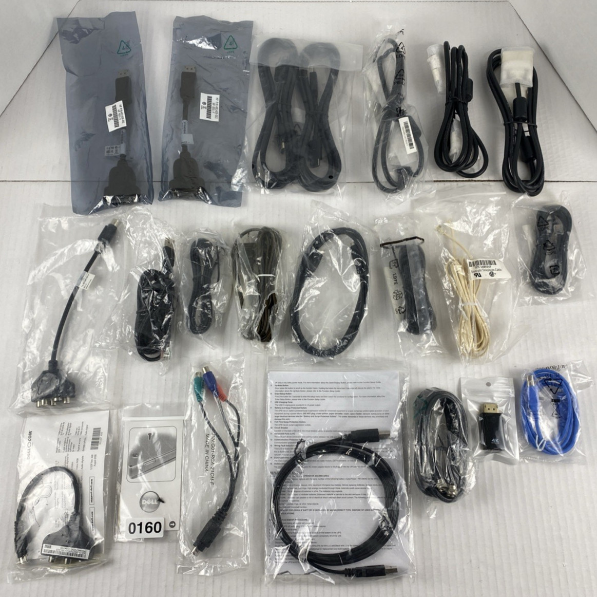 Computer Cables Lot of 22 NOS Monitor, Printer, Video, Adapters Cables