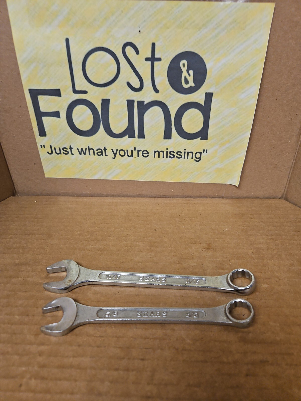 Lot 2 Sears Combination Wrench 11/16" & 5/8" Forged Japan Excellent