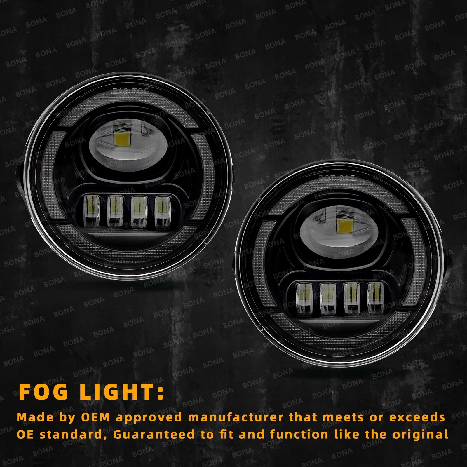 LED Fog Lights Bumper Lamps For 2007-2014 Ford Expedition 2008-2011 Ranger DRL