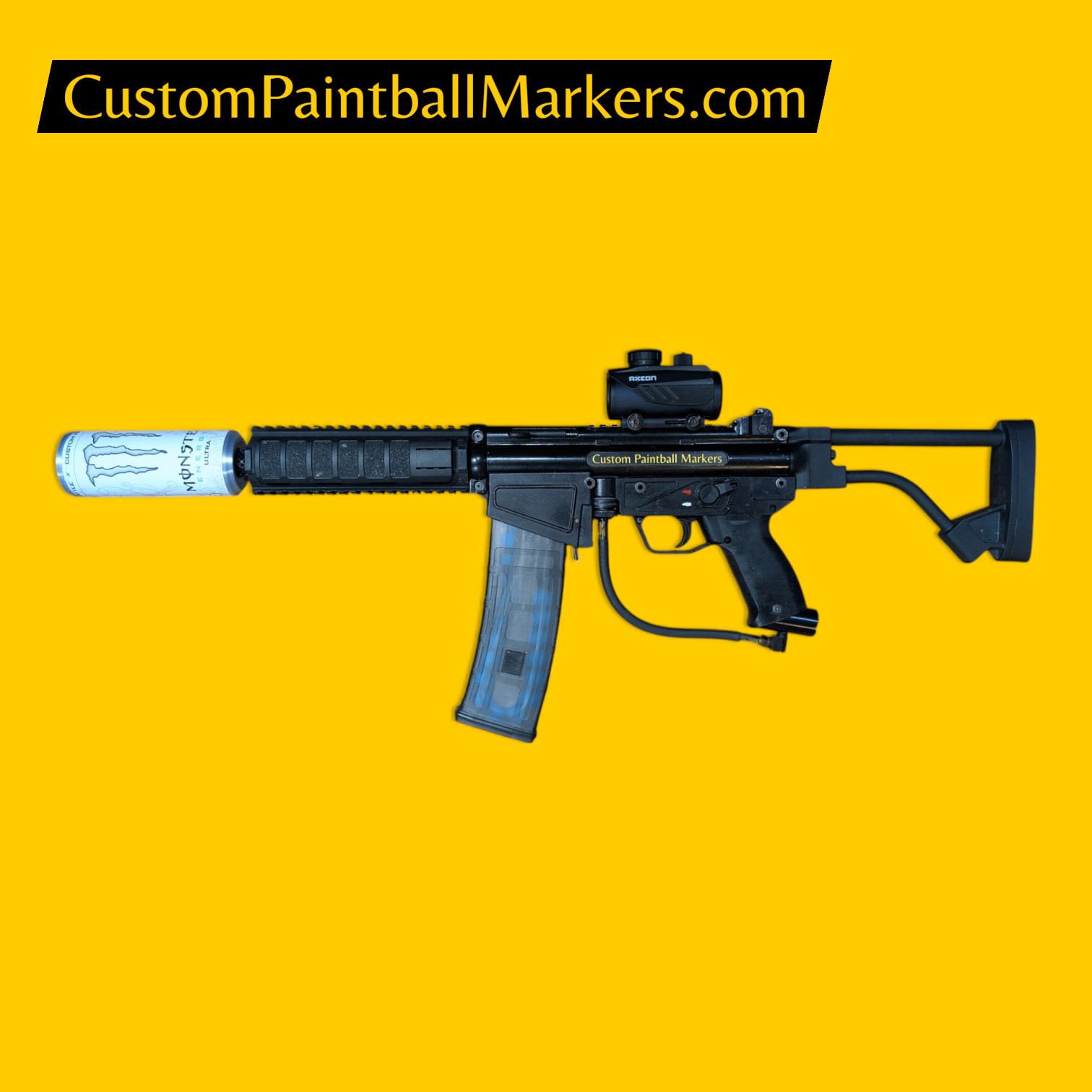 Tacamo Vortex AR-MP5SSD “White Monster” Custom Paintball Marker