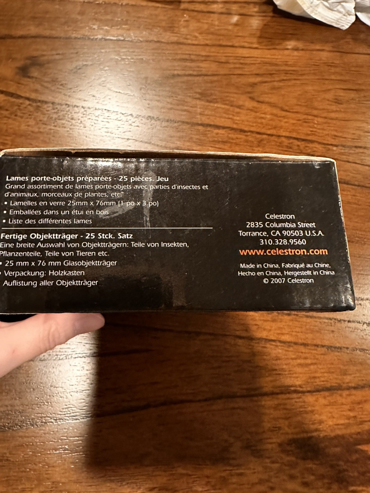 Celestron 25 Prepared Microscope Slide Kit with Storage Case - Celestron #44410