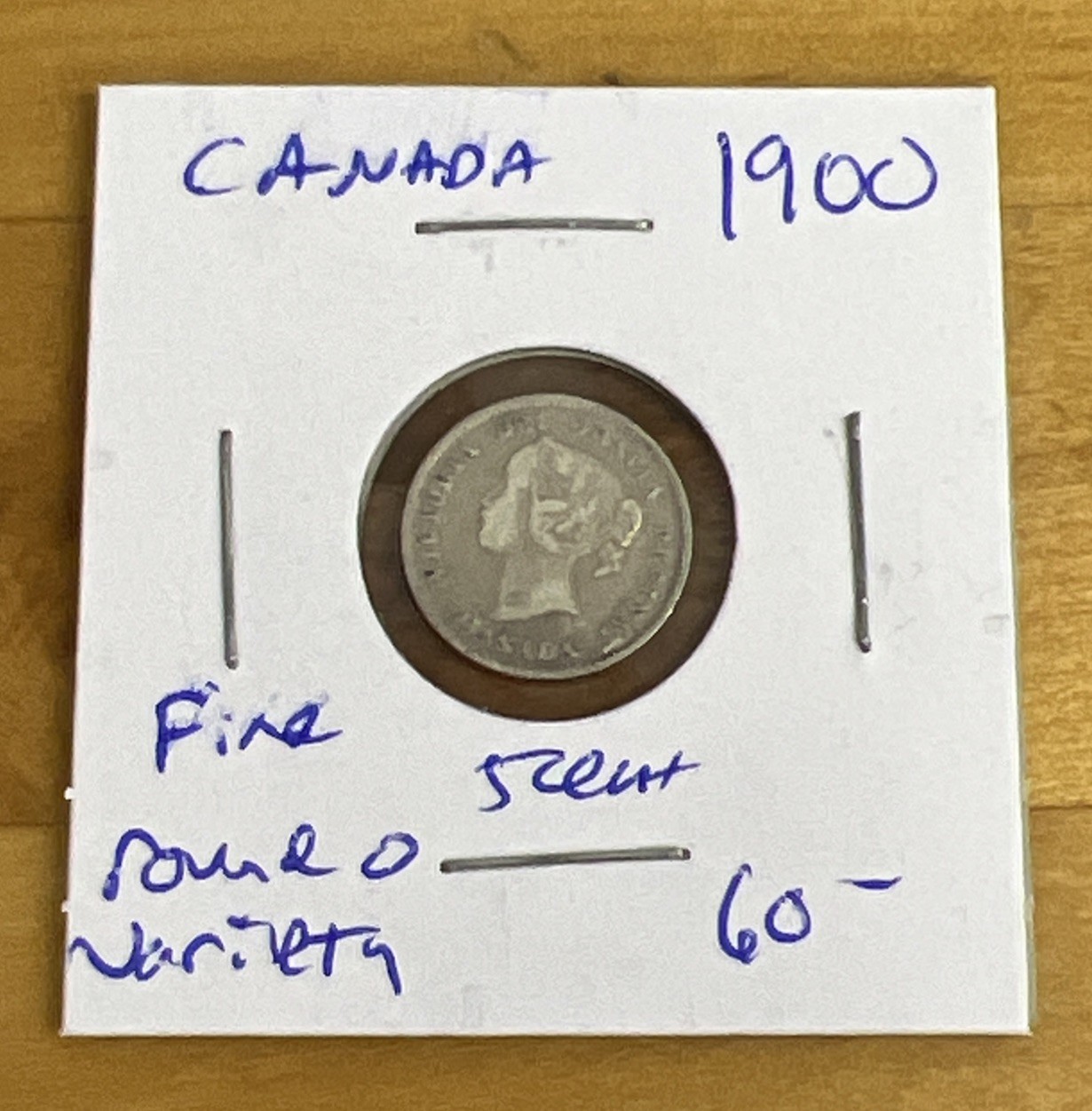 1900 Canada 5 Cents Round 0
