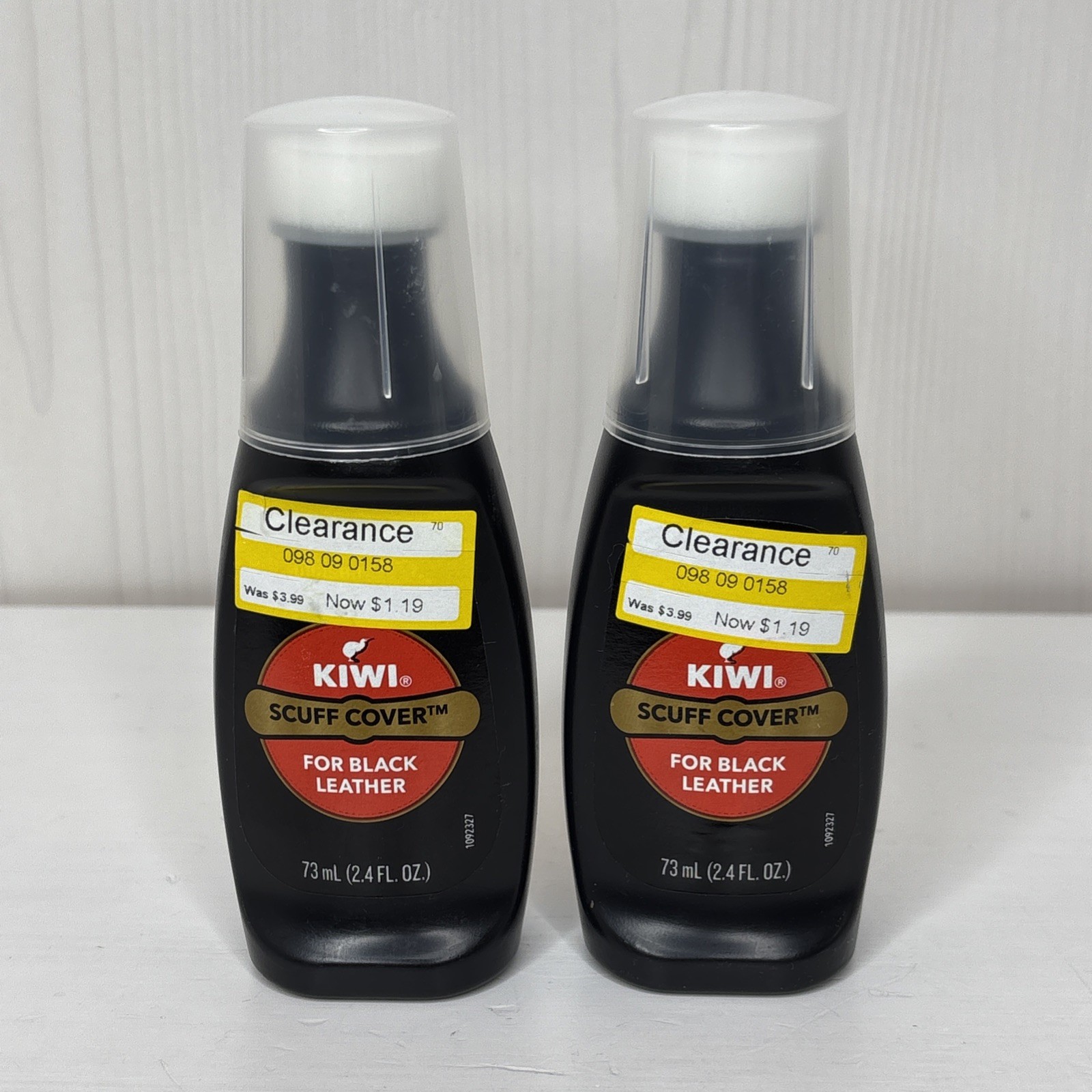 Kiwi Scuff Cover /Lot of 2/ For Black Leather Instant Shine Polish (2.4 fl. oz)