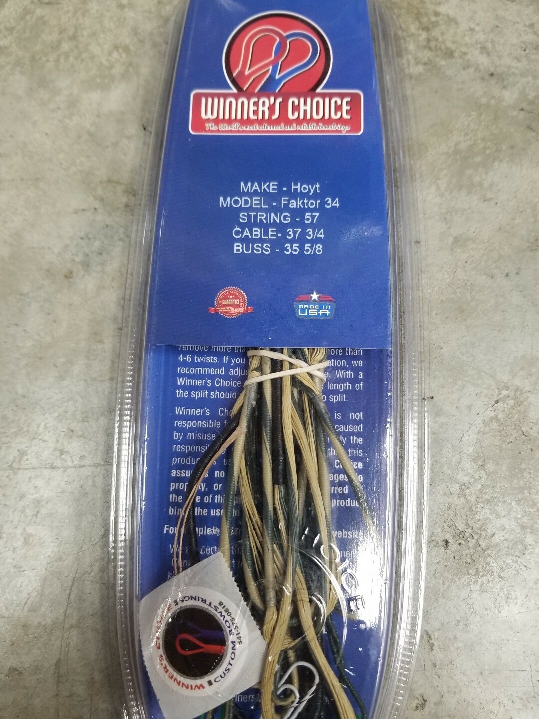 Winners Choice String & Cable for hoyt factor 34 57 37 3/4 35 5/8