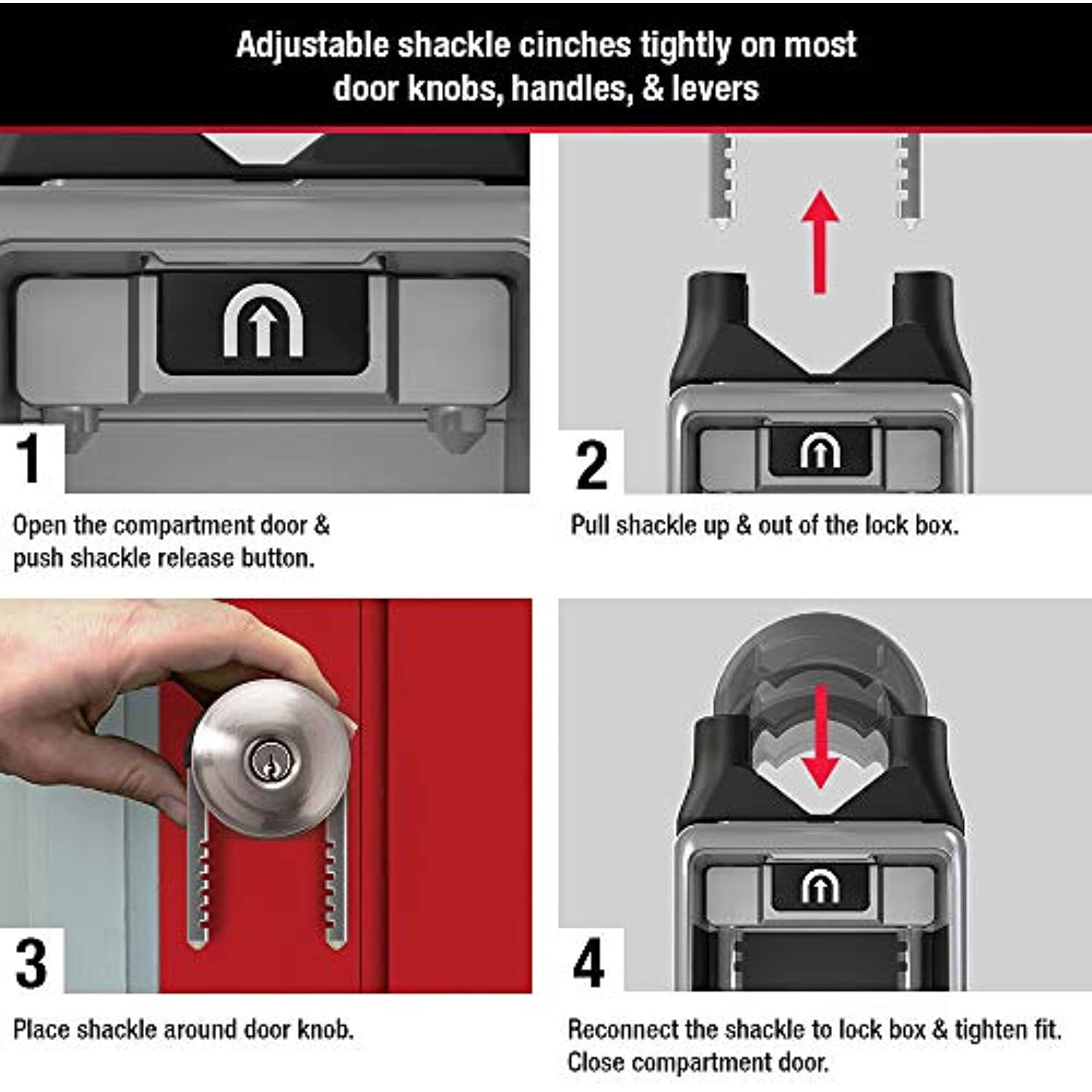 Master Lock 5420D Set Your Own Combination Portable Lock Box with Adjustable