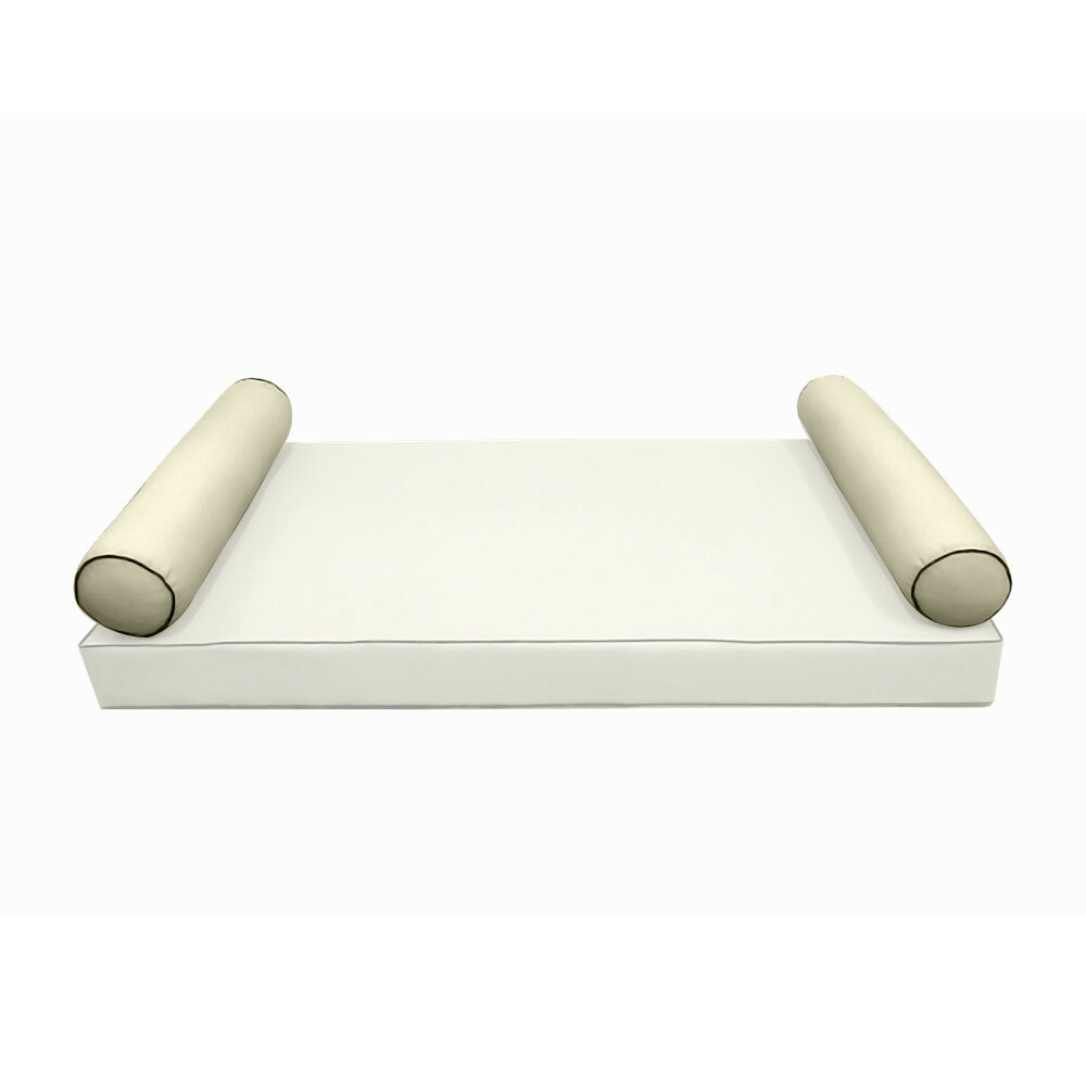|COVER ONLY| STYLE 5 Crib Bolster Pillow Daybed Porch Swing Contrast Trim AD005