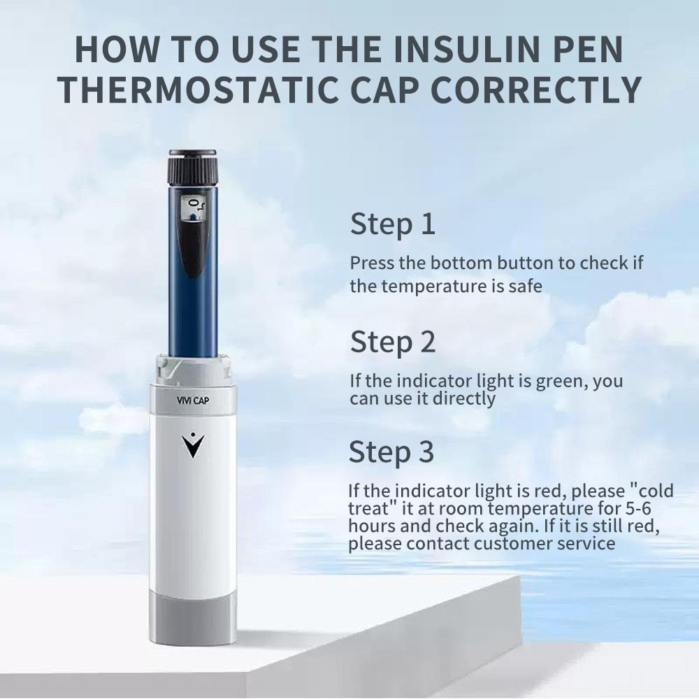 Compact Home Portable Universal Insulin Temperature-Controlled Pen Cap