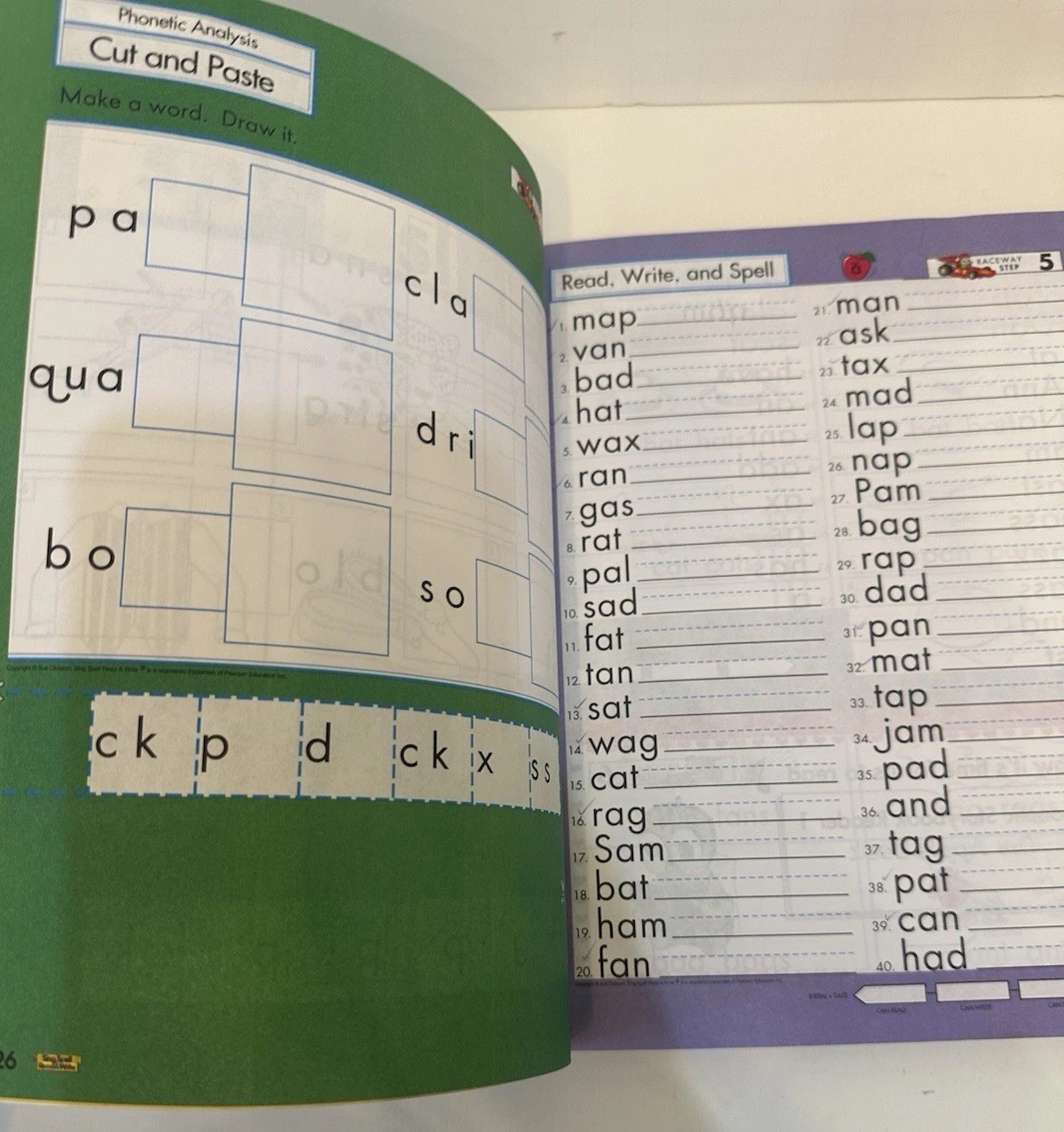 Raceway Book Sing Spell Read And Write by MODERN CURRICULUM PRESS READ