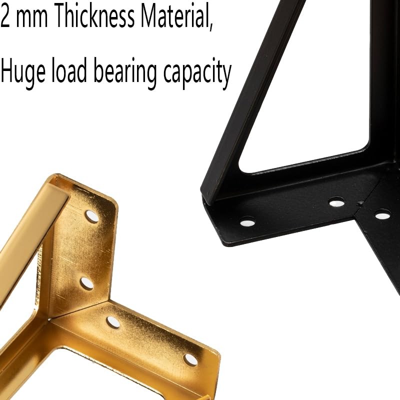 6 Inch Gold Metal Furniture Legs Set of 4 Heavy Duty Sofa/Cabinet/Table Feet ...