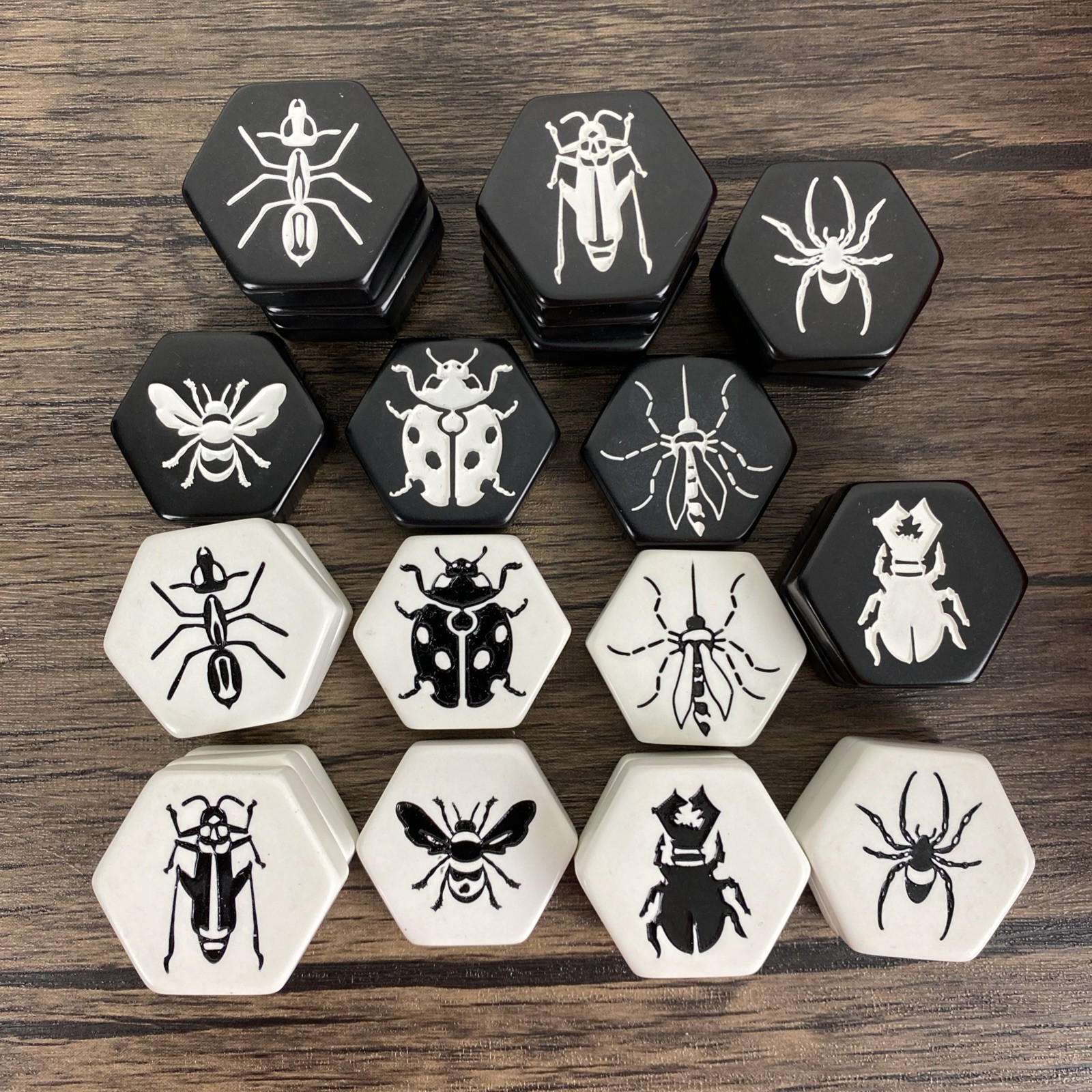 Hive Carbon The Board Game Black White Tile Individual Replacement Piece Gen 42