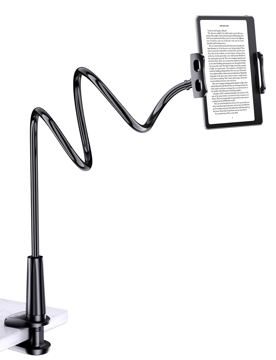 Gooseneck Kindle&Holder for Bed Hands-Reading on Bed Headboard for iPad, Kind...