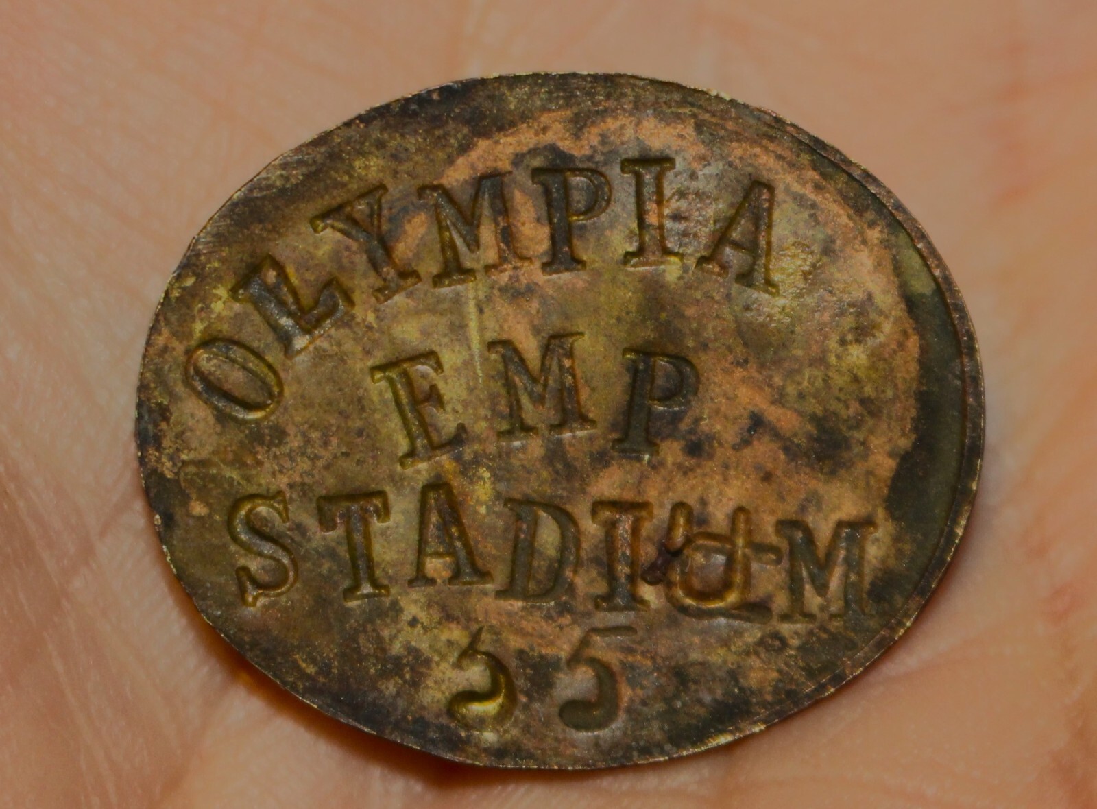 Rare 1930's Olympia Stadium Employee Badge Detroit Red Wings Hockey Memorabilia!