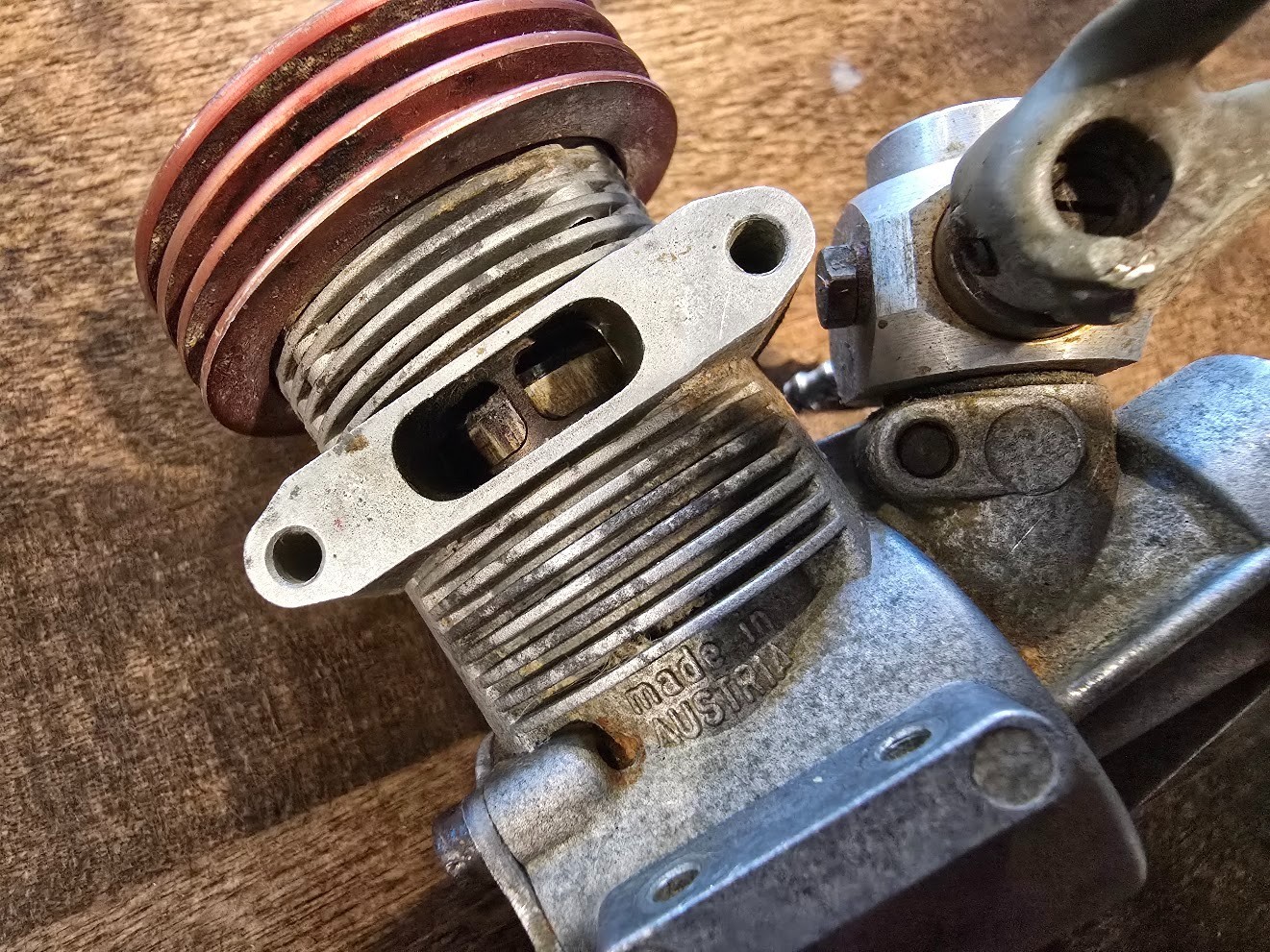 Webra Airplane Plane Engine Motor Webra 32 RC Red Head Remote Control (Untested)