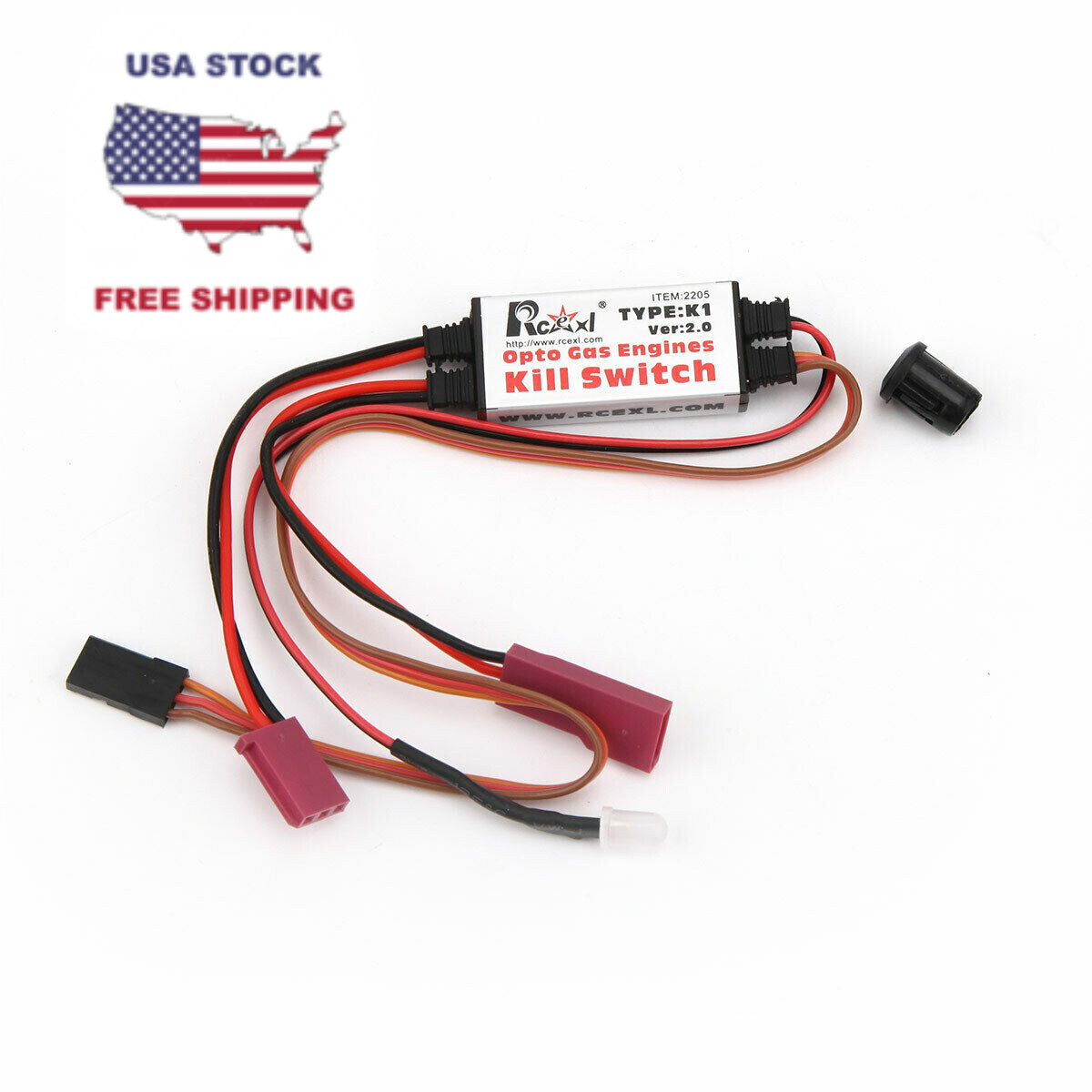 Rcexl Opto Gas Engine kill Switch Futaba Plug for DLA DLE Ignition Cut Off