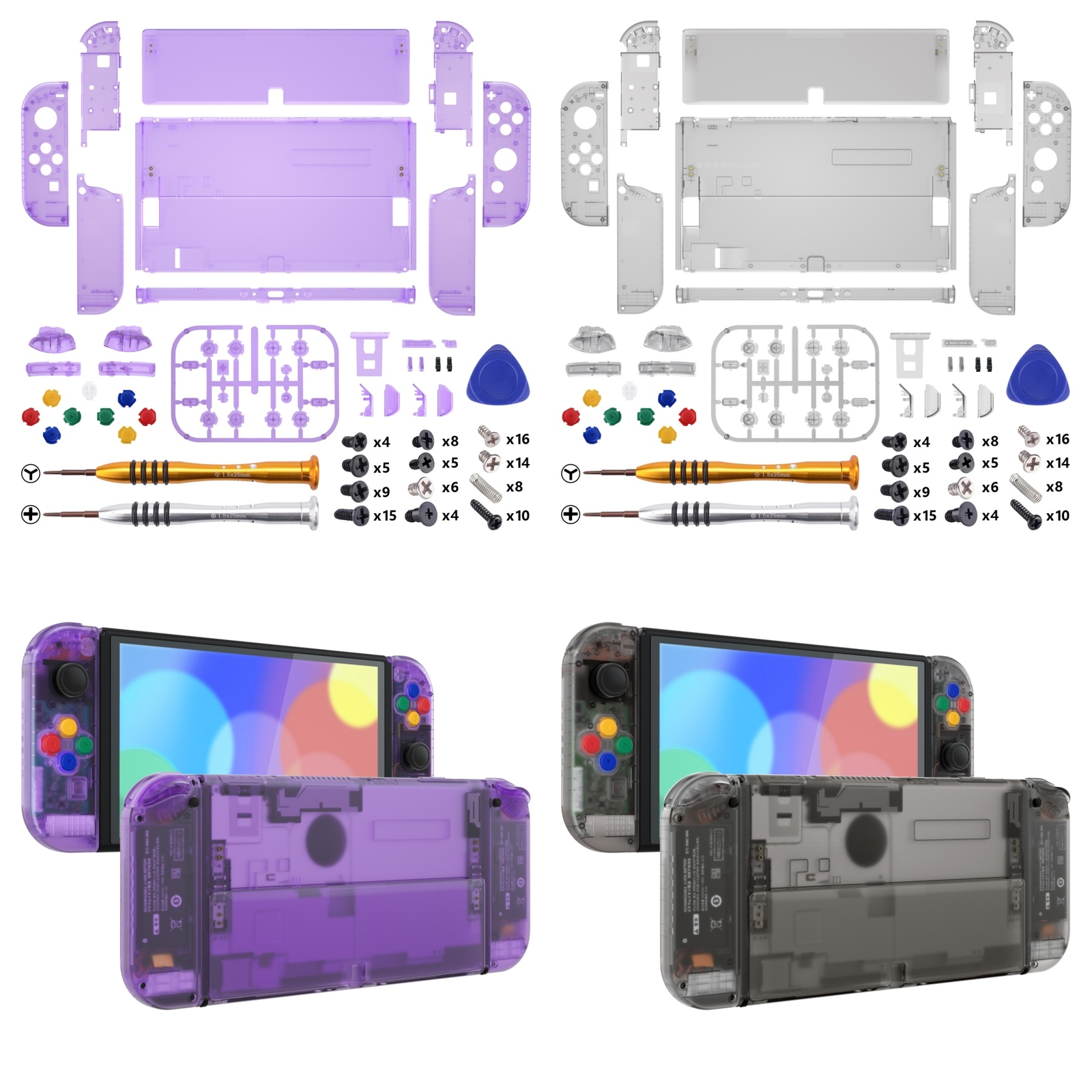 Full Set Shell Back Plate Kickstand Full Set Buttons for Nintendo Switch OLED
