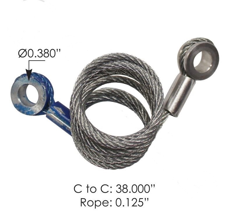 PETERBILT HOOD RESTRAINT CABLES (39") # L92-6017-0995 - PAIR