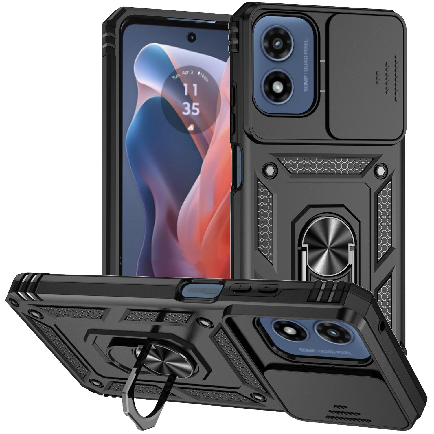 For Samsung Galaxy A26 Case Shockproof Ring Holder Stand Camera Cover