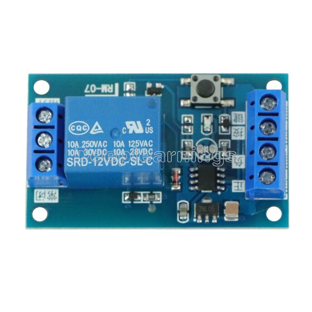 12V Bistable Bond Relay Car Stop Start Self-Locking Modification Switch Module