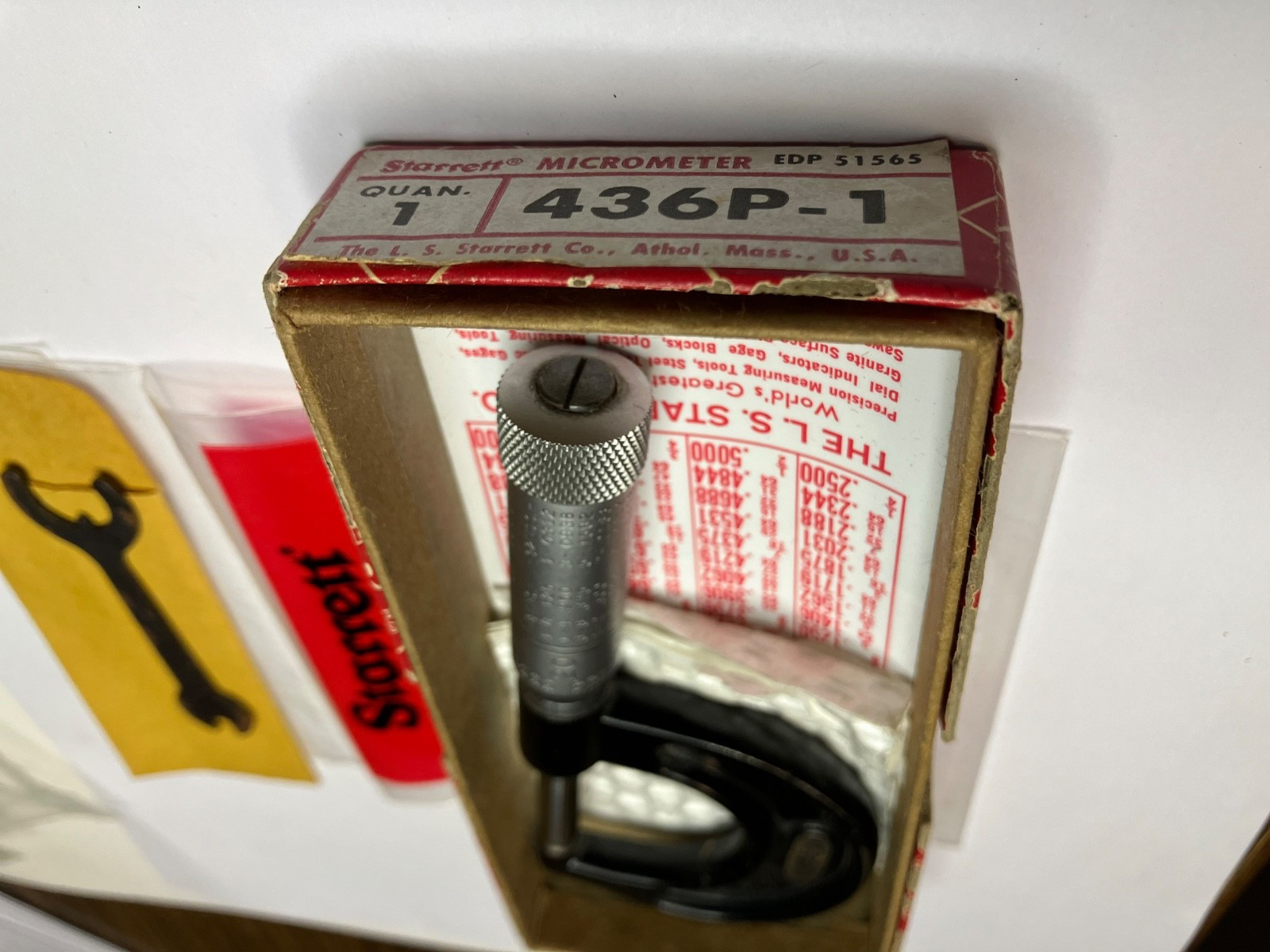 Preowned Starrett Micrometer. (0-1") In very nice condition.