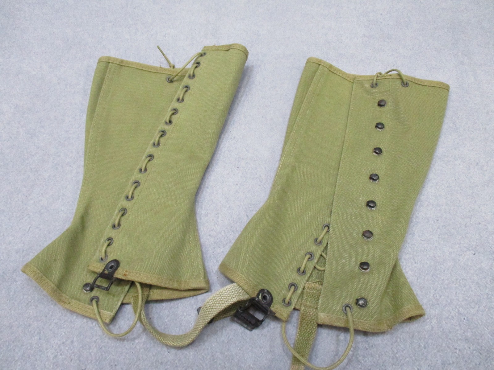 WWII US Canvas Legging Perry Products Co JQM Depot Vintage Military Gaiter