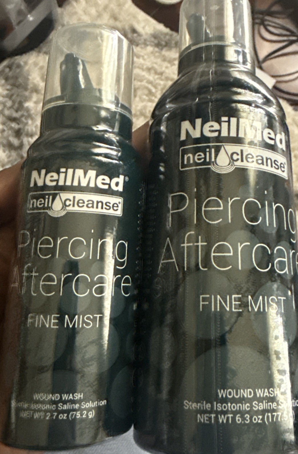 Lot of 2 NeilMed NeilCleanse Piercing Aftercare Fine Mist 6.3oz Exp 2029