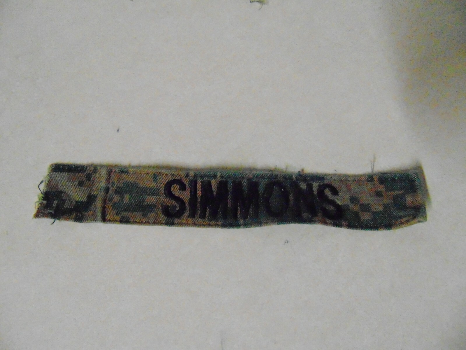 MILITARY PATCH US MARINE CORPS NAME TAPE TAG SEW ON MARPAT COMBAT USED SIMMONS