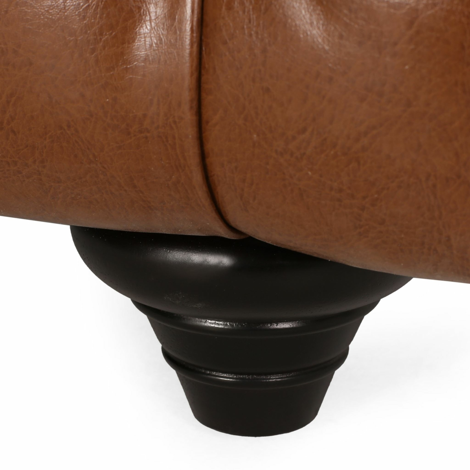 Marengo Contemporary Faux Leather Tufted 3 Seater Sofa
