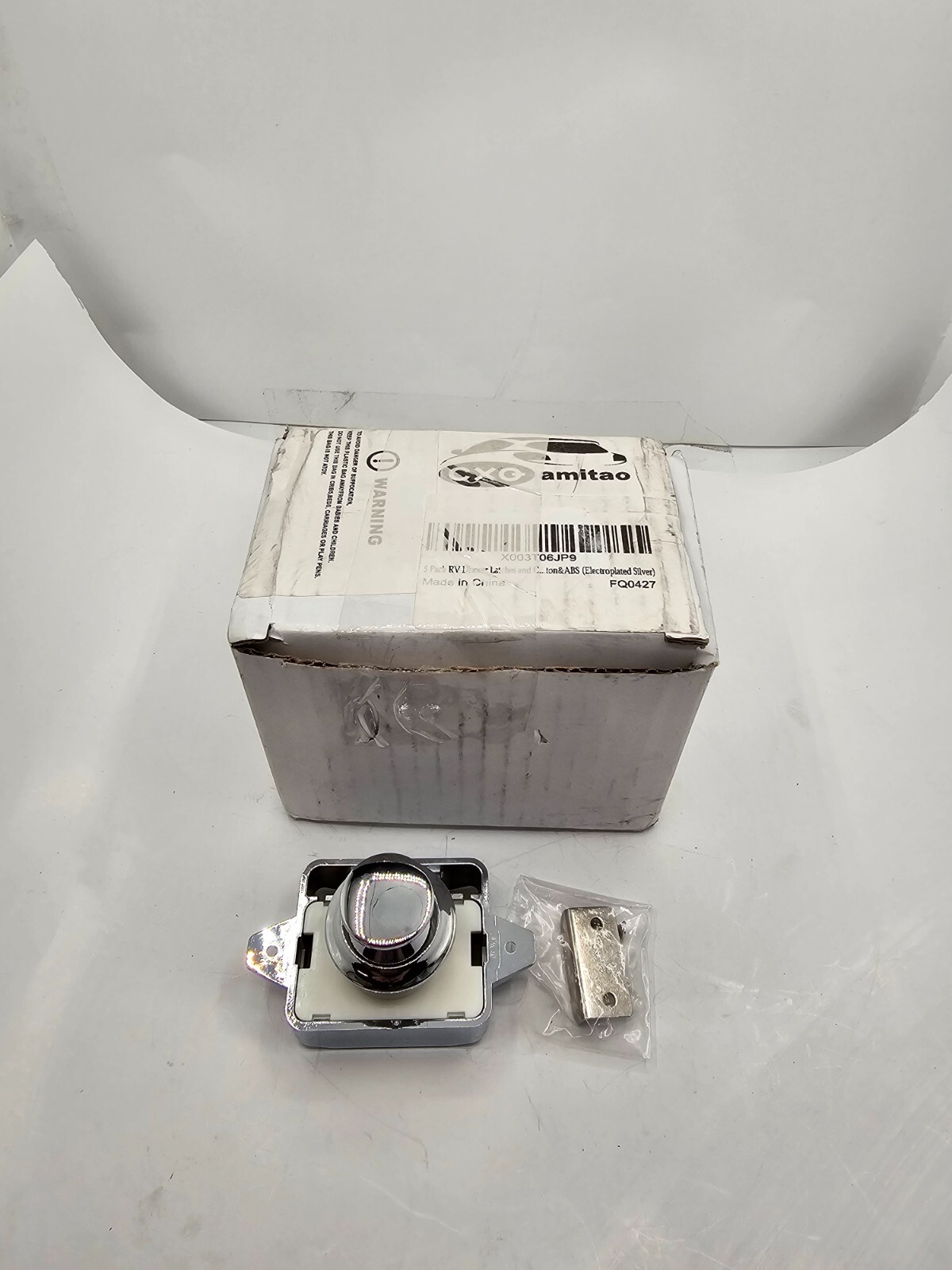 (QTY 5) CXQ Amitao X003T06JP9 Push Button Latch Cabinet Door Catch Locks